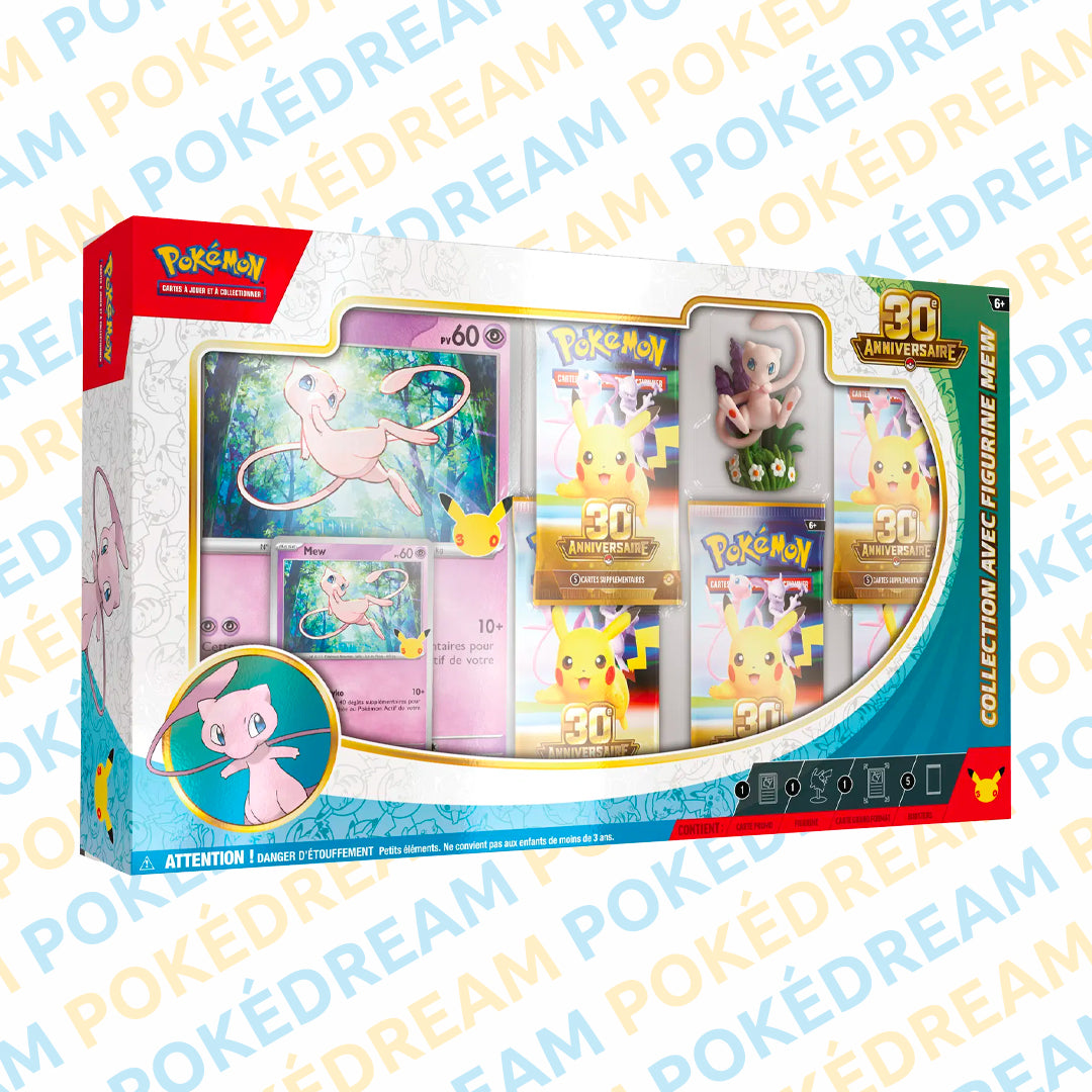 Coffret Collection Figurine Pokémon Mew - 30ème Anniversaire