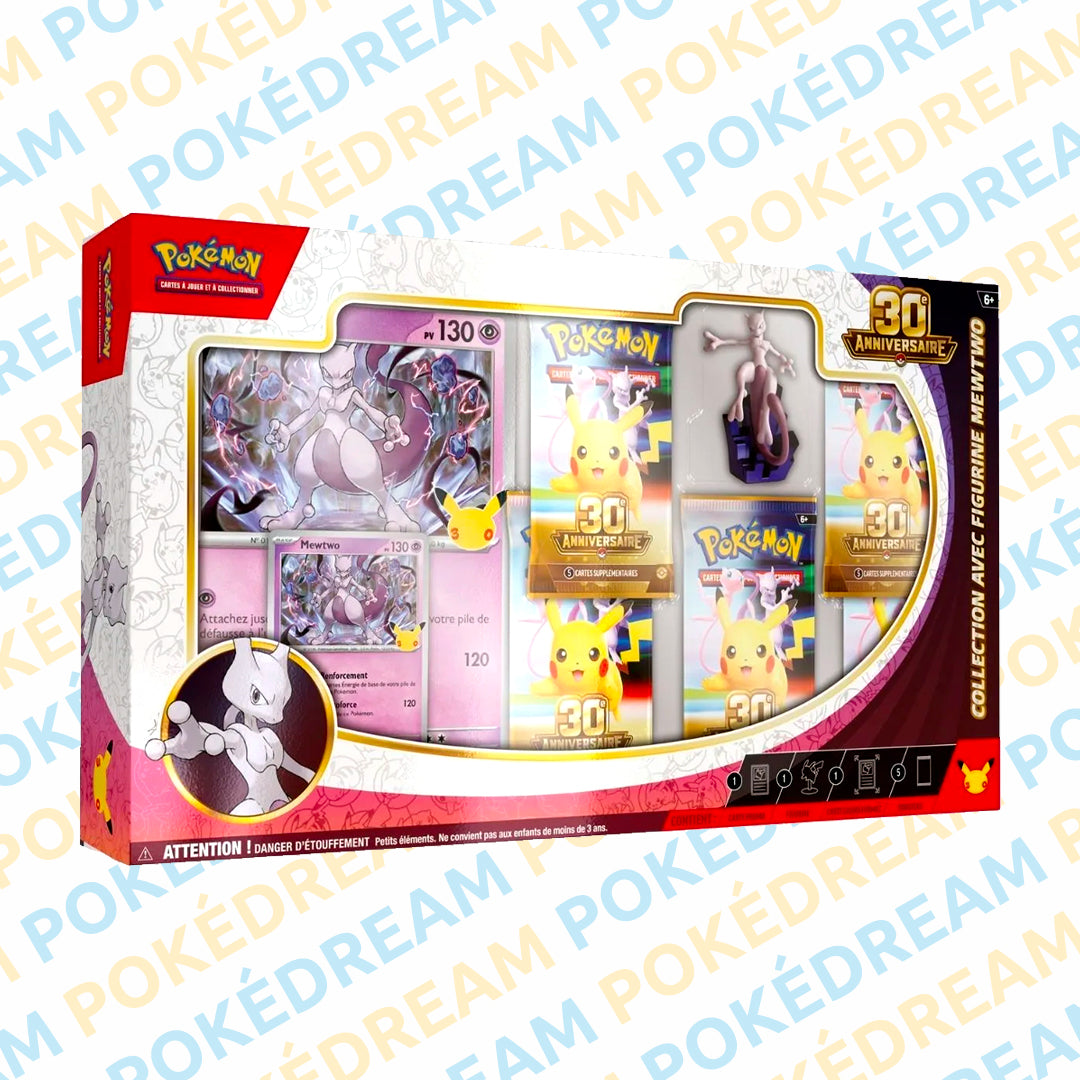 Coffret Collection Figurine Pokémon Mewtwo - 30ème Anniversaire