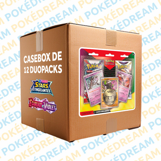 Case de 12 Duopack Pokémon EV1 & EB9 - Écarlate & Violet / Stars Étincelantes