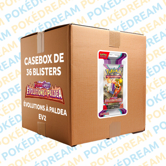 Casebox de 36 Blisters Pokémon EV2 - Évolutions à Paldea