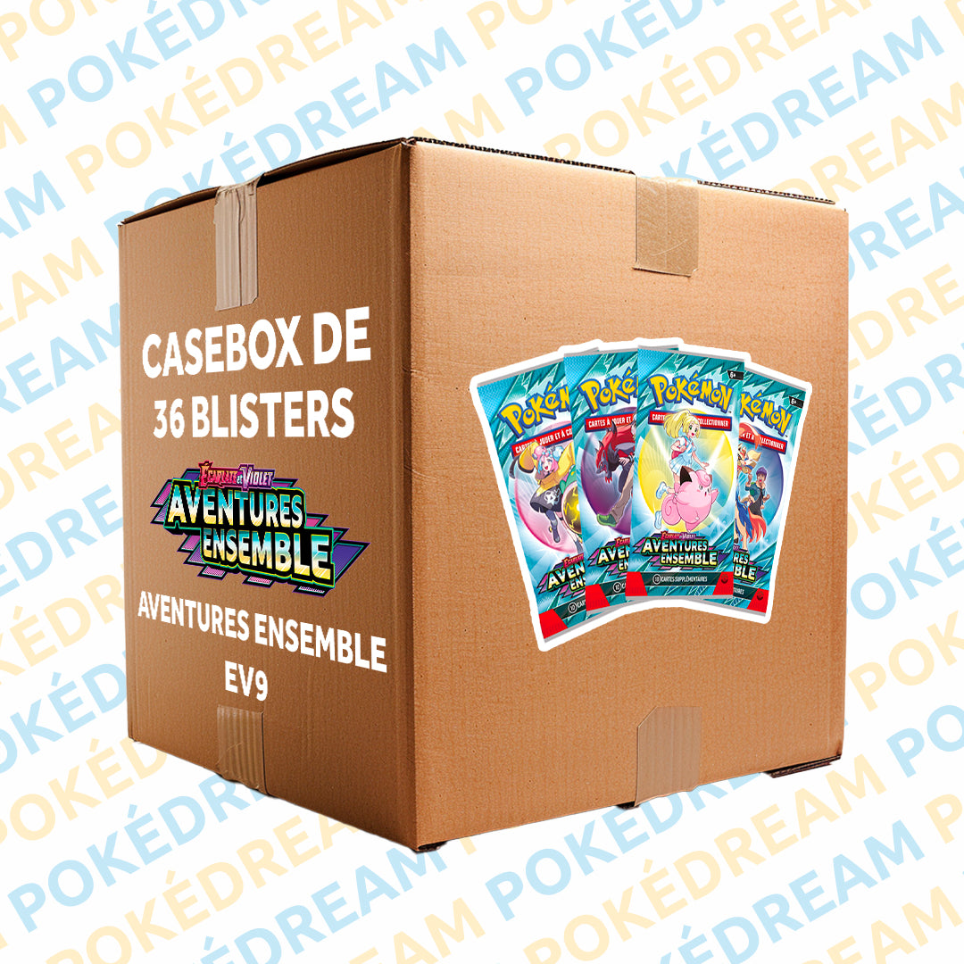 Casebox de 36 Blisters Pokémon EV9 - Aventures Ensemble