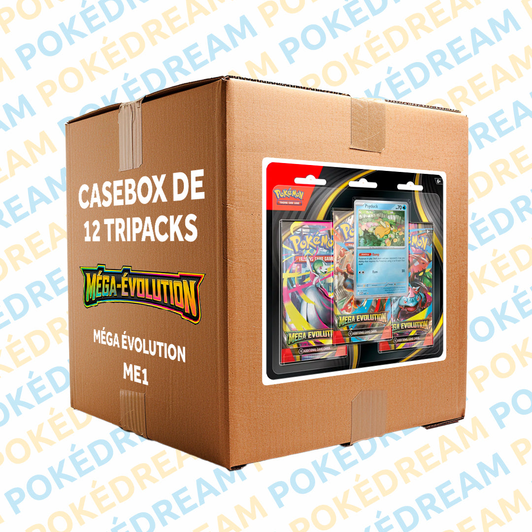 Casebox de 12 Tripacks Pokémon ME1 - Méga Évolution