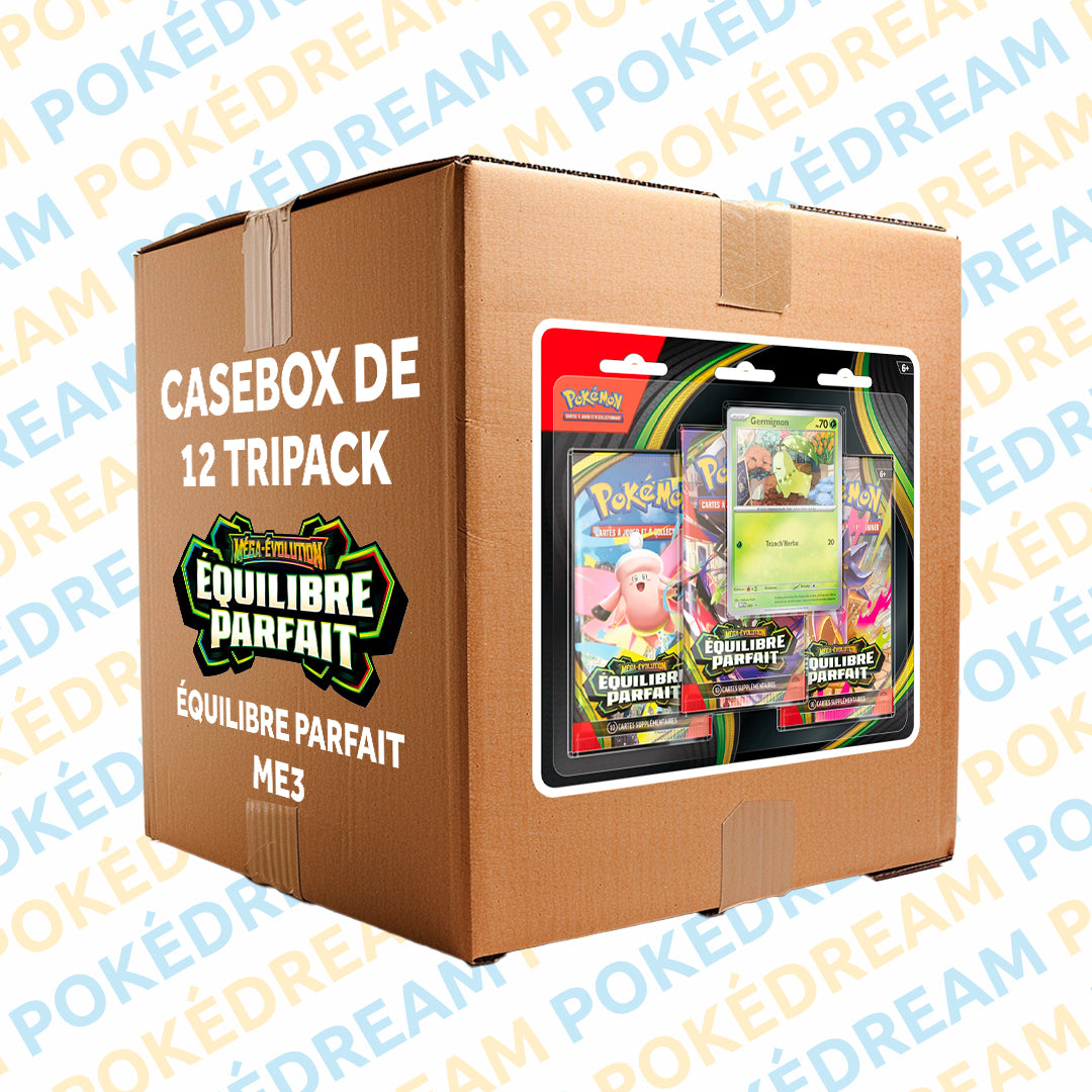 Casebox de 12 Tripacks Pokémon ME3 - Équilibre Parfait – Pokédream