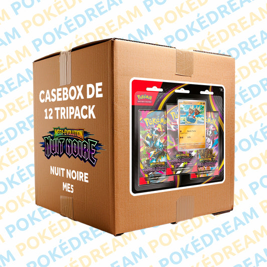 Casebox de 12 Tripacks Pokémon ME5 - Nuit Noire