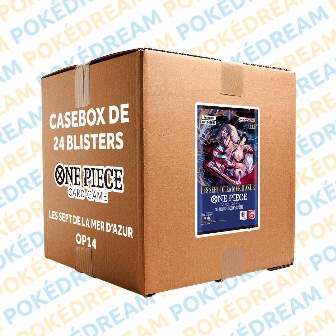 Casebox de 24 Blisters One Piece OP14 - Les Sept de la Mer d'Azur ...
