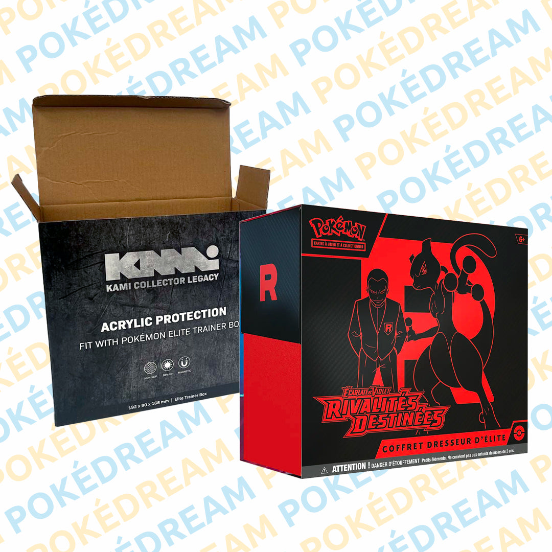 Pack ETB Pokémon EV10 Rivalités Destinées + Protection acrylic KAMI